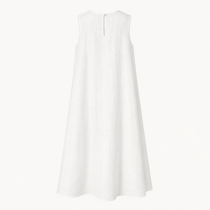 [Ma'e] Sleveless A-line Linen Dress