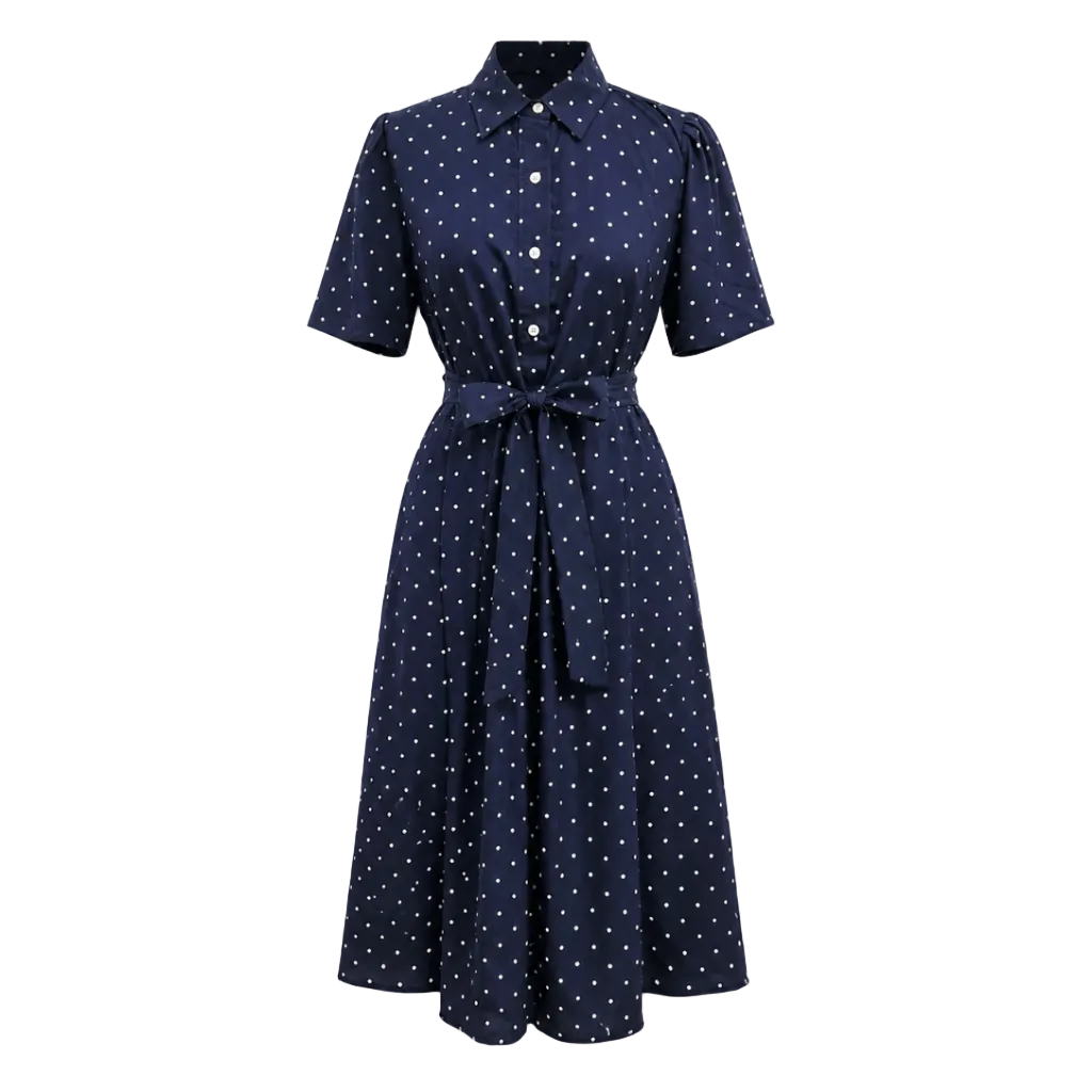 Polka Navy Dress
