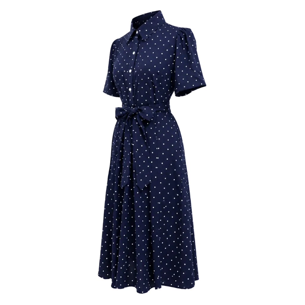 Polka Navy Dress