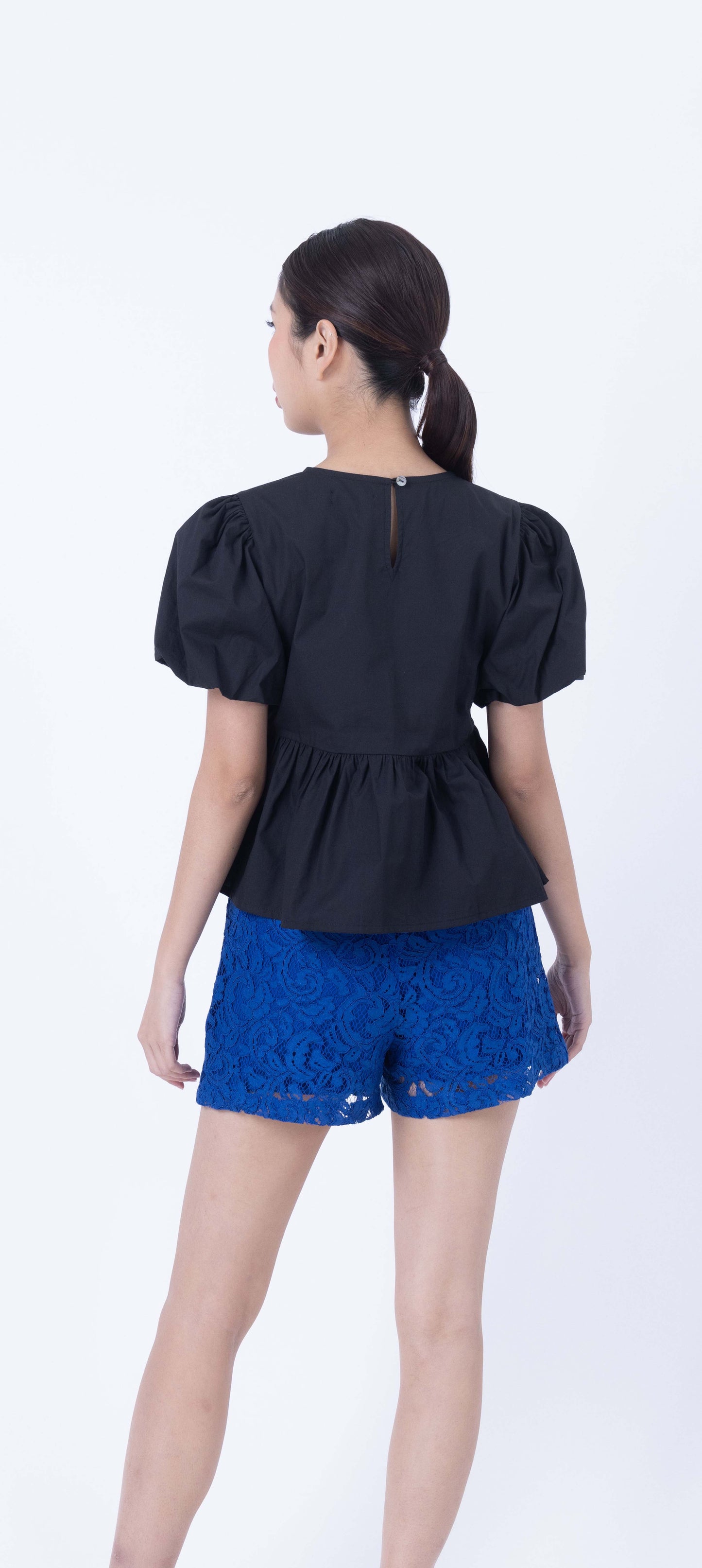 Pufff Sleeve with Gathered Waist Top