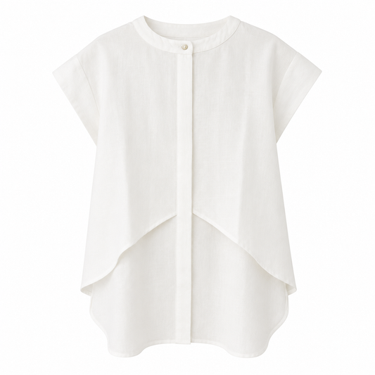 [Ma'e] Wave Linen Blouse