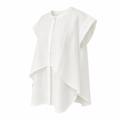 [Ma'e] Wave Linen Blouse