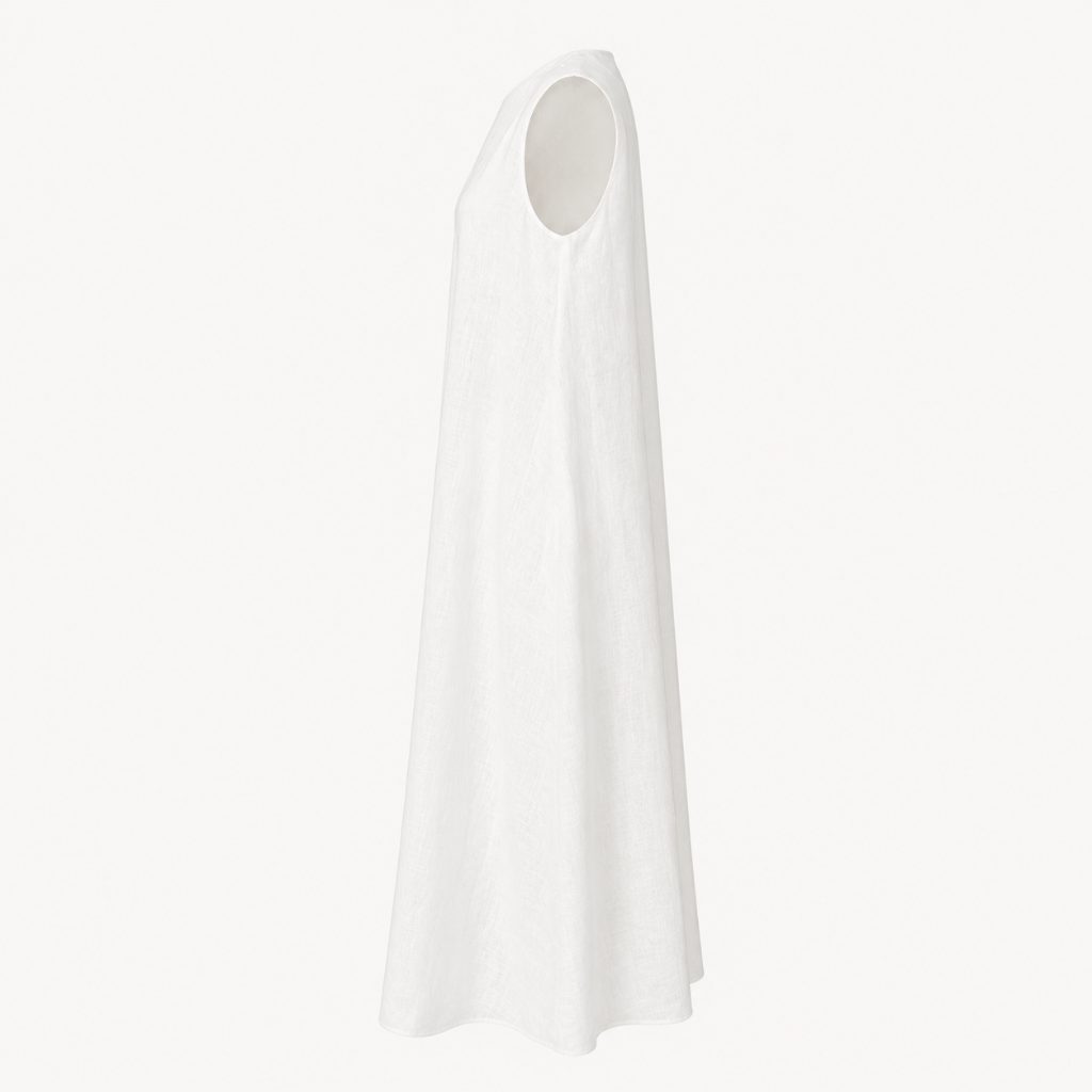 [Ma'e] Sleveless A-line Linen Dress