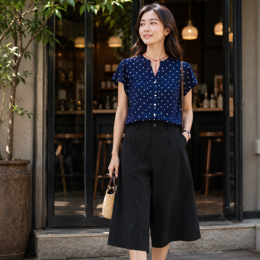 Pokla Navy Top