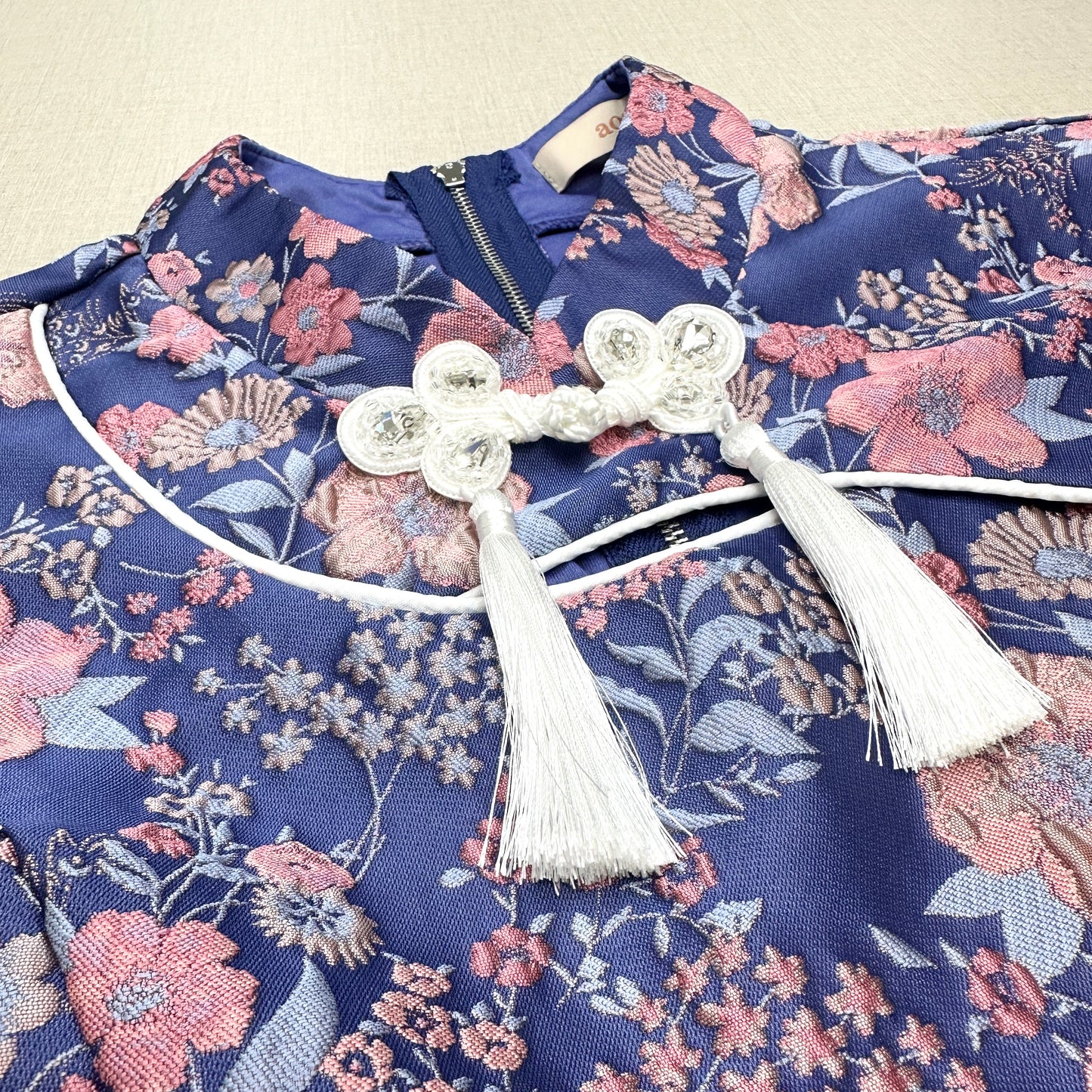 Prosperity Blossom Floral Blue Top