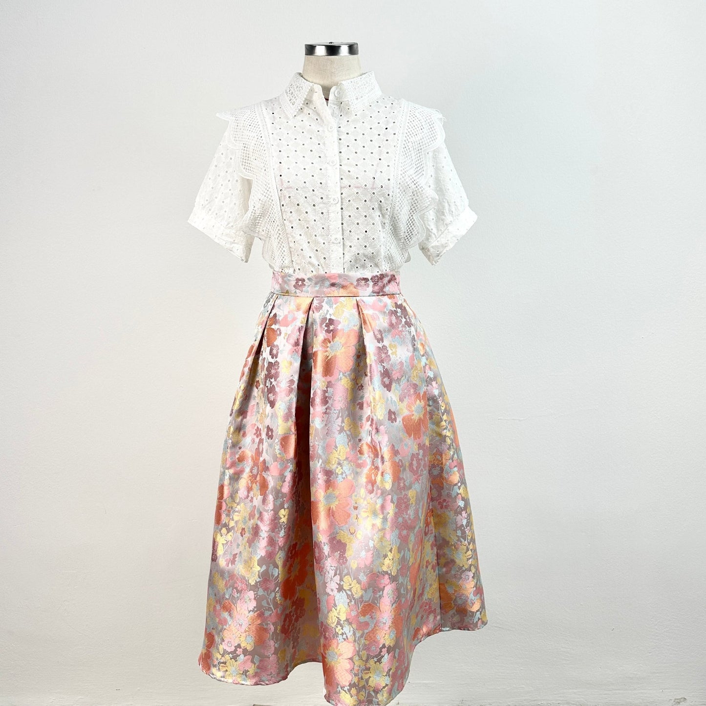 Demure Jacquard Skirt