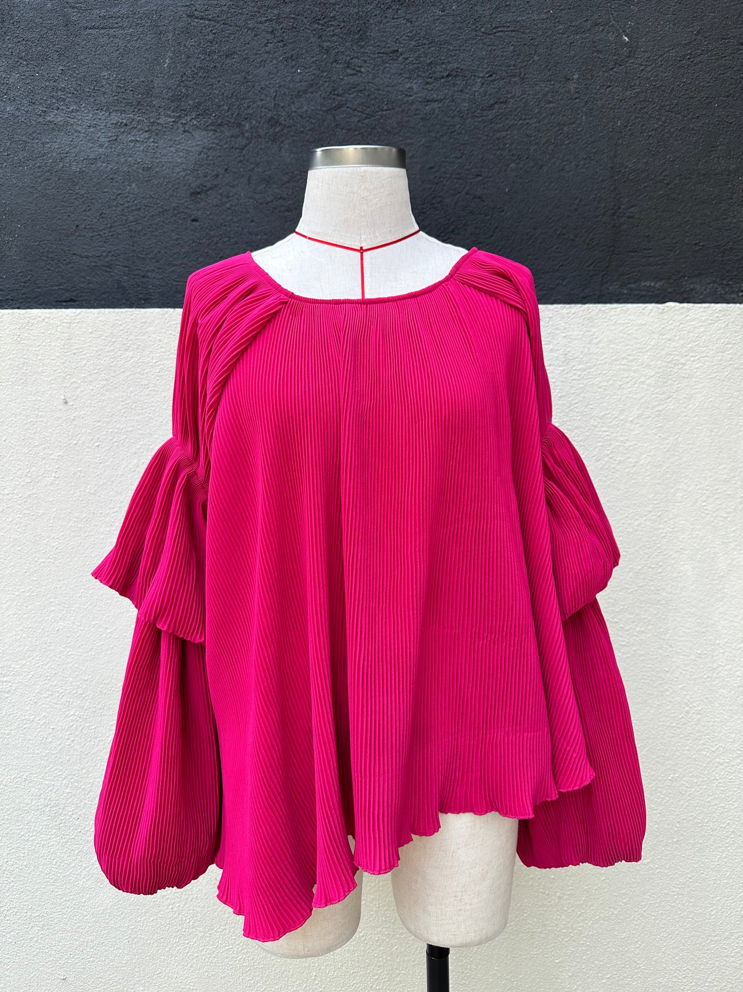 Pleated Oversize Blouse