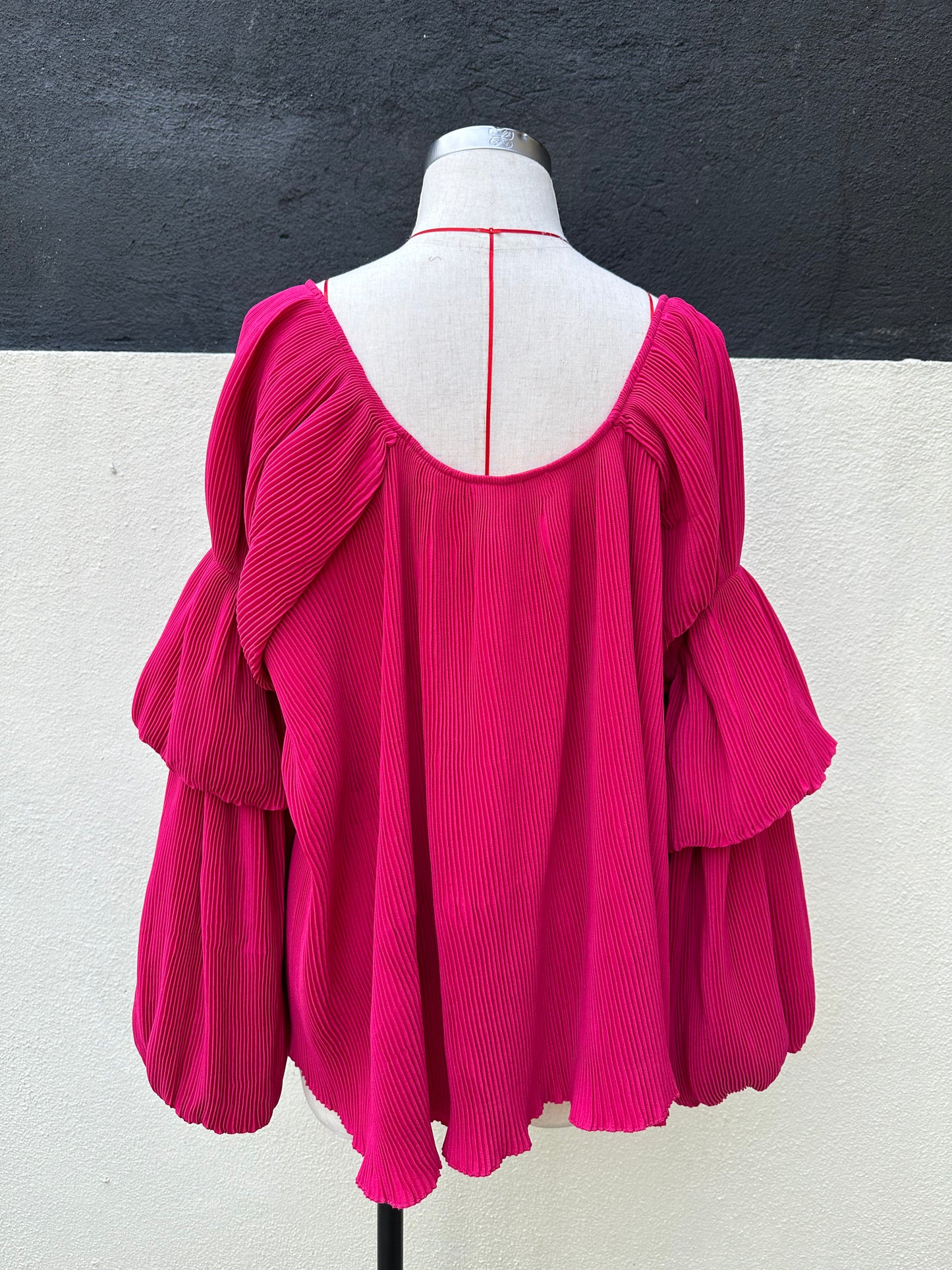 Pleated Oversize Blouse