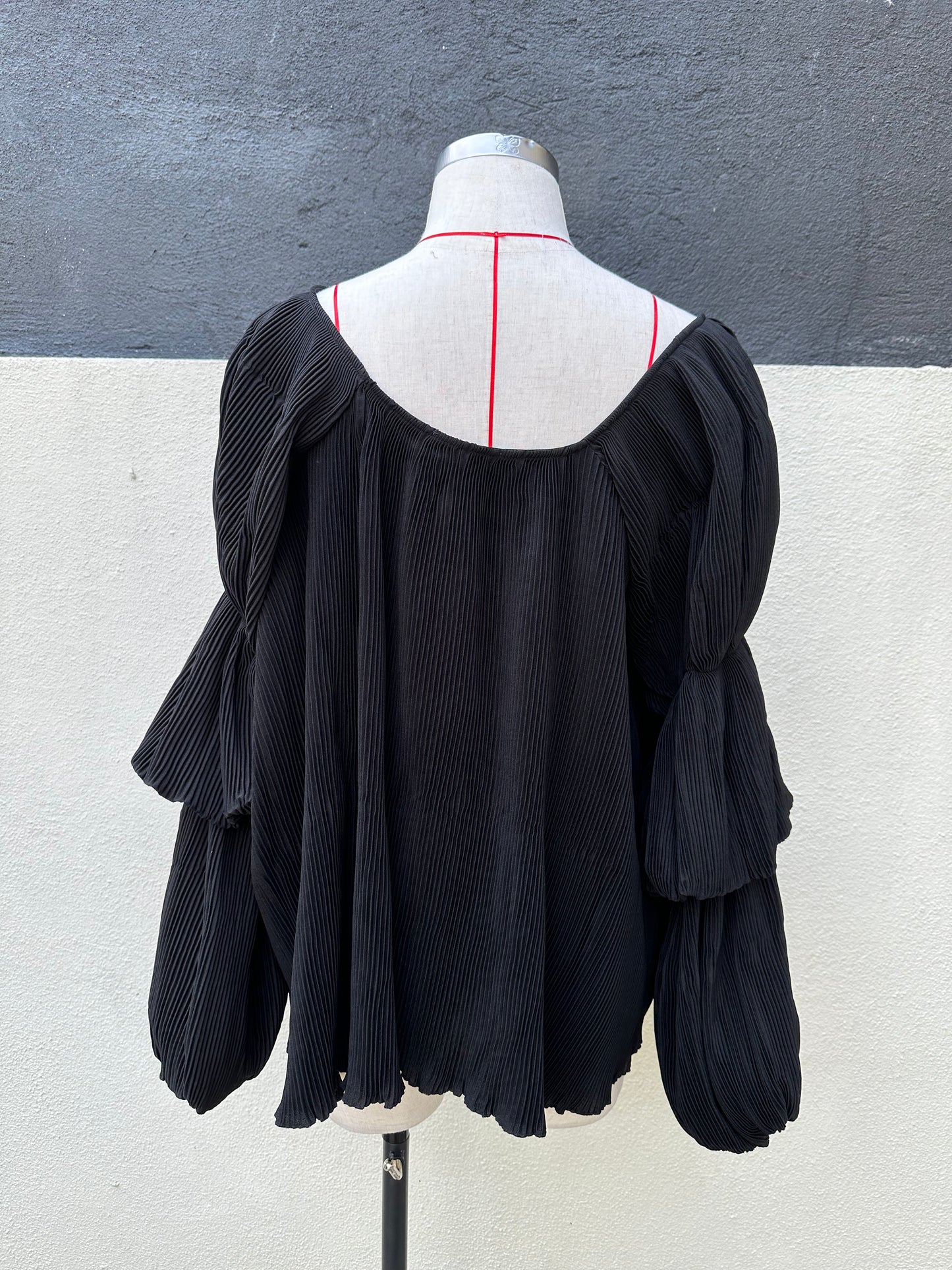 Pleated Oversize Blouse