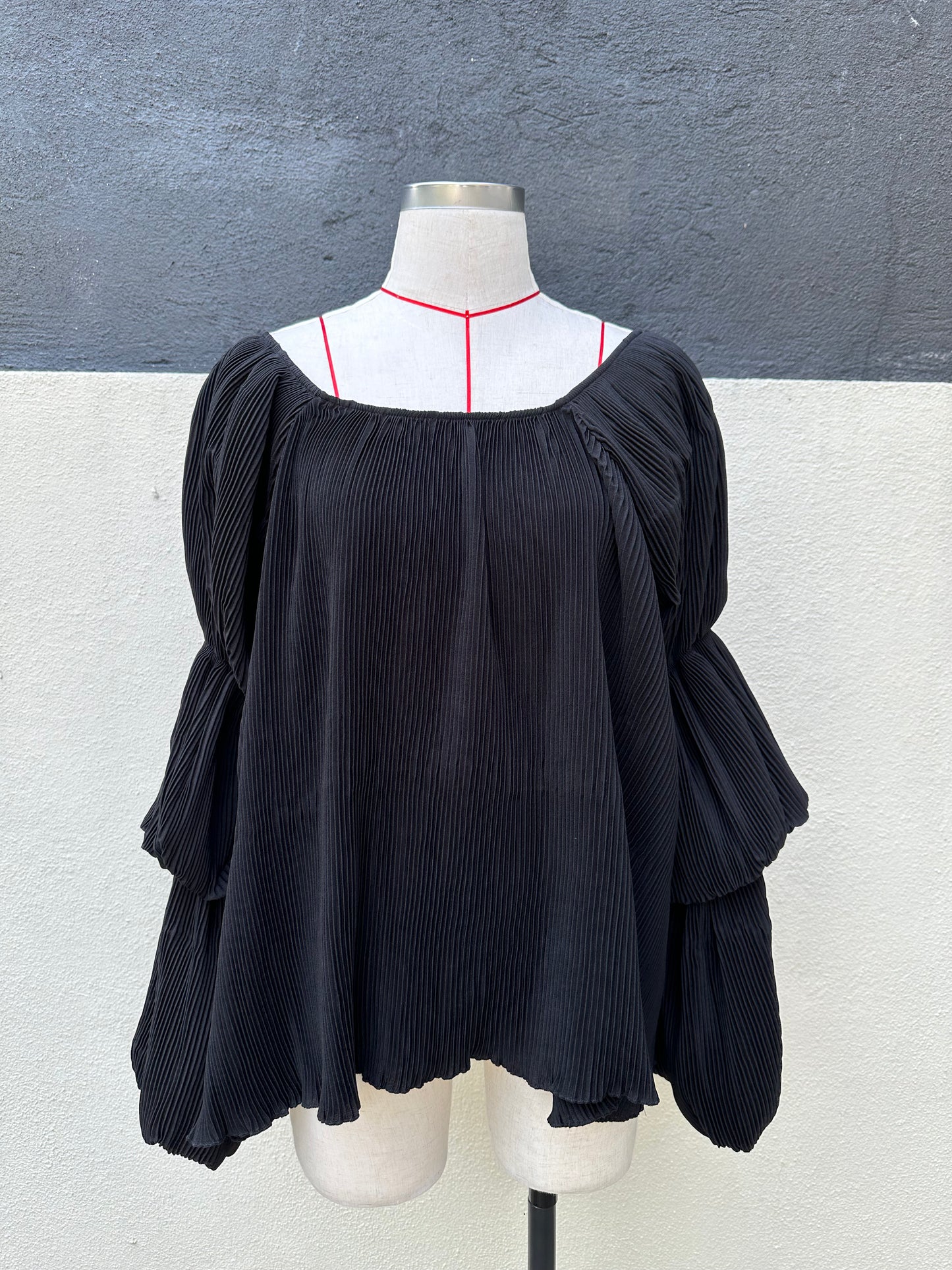 Pleated Oversize Blouse